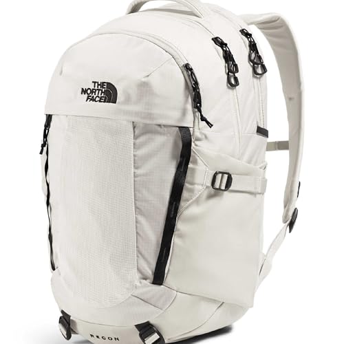 The North Face Women's Recon Everyday Laptop Backpack - Commuter Travel Bag, 18" Laptop Sleeve, Water-Repellent, White Dune/TNF Black, One Size - color: White Dune/Tnf Black, size: One Size