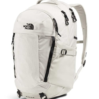 The North Face Women's Recon Everyday Laptop Backpack - Commuter Travel Bag, 18" Laptop Sleeve, Water-Repellent, White Dune/TNF Black, One Size - color: White Dune/Tnf Black, size: One Size