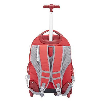 Travelers Club 18" Rolling Backpack with Shoulder Straps, Red - color: Red, size: 18 Inch