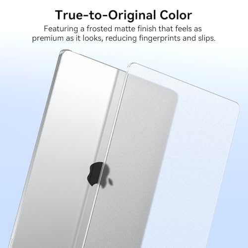 EooCoo for MacBook Neo Case 13 inch 2026 Model A3404, 100% Match Official Color, Anti-Fingerprint & Scratch Sturdy Protective Hard Shell Cover Laptop Accessories, Matte Clear - color: Matte Clear
