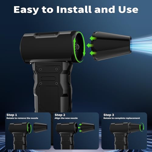 Compressed Air Duster-100000RPM Electric Air Duster for PC | Keyboard Cleaning，3-Speed Cordless Turbo Fan Rechargeable Reusable Compressed Air Blaster, Air Bed, Outdoors, Home.X3