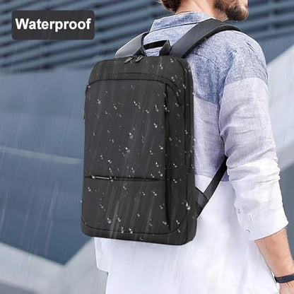 AUGUR Slim Laptop Backpack With 15.6 Inch Sleeve Professional Notebooks Bag Case Laptop Backpack Men Fit Travel/Business/Work - color: 1506 15.6 Inch Black
