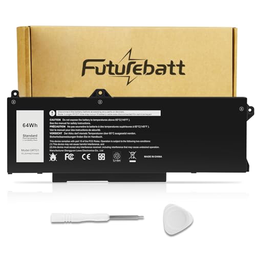 Futurebatt GRT01 Battery Replacement for Dell Latitude 15 5521 5531 14 5421 5431 Precision 3470 3561 3571 Alienware m17 R5 AMD Series R05P0 00P3TJ 0P3TJ VXD57 05RGW 9JRV0 0R05P0 - size: GRT01 11.38 4.53 0.71