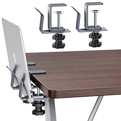 Vertical Laptop Stand, Aluminum Slide Design Adjustable Laptop Holder for Desk Side, fits All MacBook/Surface/Samsung/HP/Dell/Chrome Book (Space Gray)