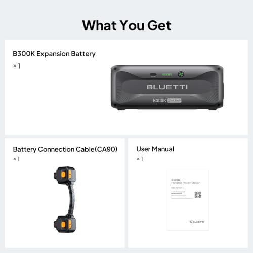 BLUETTI B300K, 2764.8Wh LiFePO4 Battery Pack for Power Station Apex 300 | LiFePO4 Extra Battery Backup Solar Generator for Home, Emergency, Road Trip - style: ‎BLUETTI B300K for Apex 300