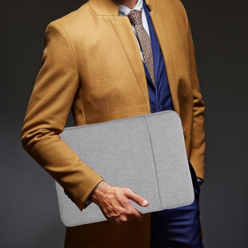 Waterproof 14-inch Laptop Bag Sleeve Gray Shockproof Sturdy Travel Carrying Case for Men and Women