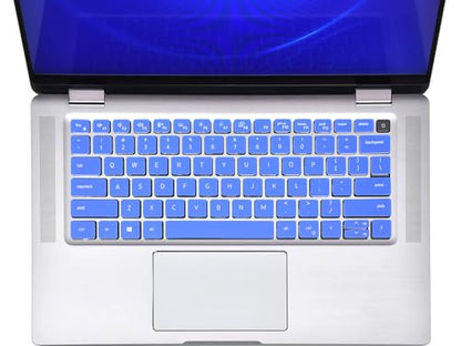 Silicone Keyboard Cover Skin Compatible for Dell Latitude 5440 5430 5431 5420 14", Dell Latitude 14" 7440 7430 7420 7410, Dell Latitude 14" 9000 9420 9430, Dell Latitude 9520 9510 7520 15.6" (Blue) - color: Blue