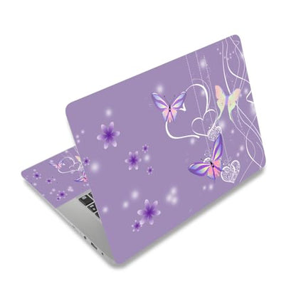 15-15.6 inches Netbook Laptop Skin Sticker Decal Reusable Cover Protector for 11.6 12 13 13.3 14 15 15.4 Notebook Chromebook PC, Scratch-Resistant Waterproof I Purple Butterflies - color: Purple Butterfly