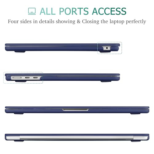 May Chen Case for MacBook Air 13/13.6-inch (M5/M4/M3/M2, 2022-2026 Models A3449 A3240 A3113 A2681), Lightweight | Closes Seamlessly | Ideal for Work Hard Shell Case, Nacy Blue - color: Nacy Blue