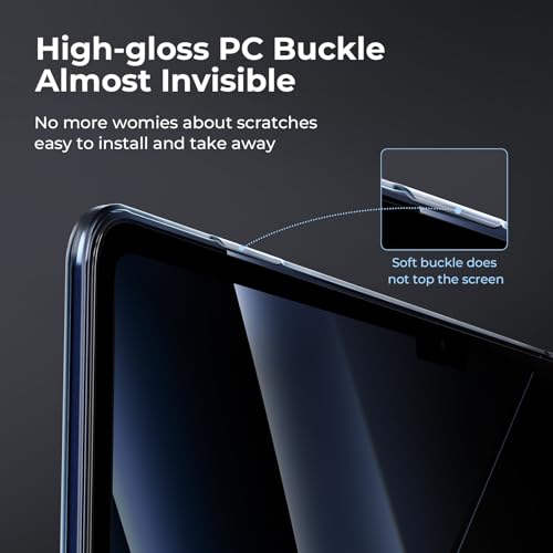 EooCoo Case for MacBook Air 15 inch M5 M4 M3 M2 2026-2023, Frost Midnight | Easy to Install, Sturdy, Plastic Hard Shell Case & Keyboard Cover & Screen Protector, Model: A3448 A3241 A3114 A2941 - color: Original Midnight