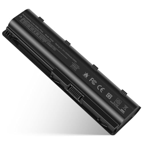 TREE.NB Replacement Battery for HP MU06 MU09 Laptop Battery, HP Spare 593553-001 593554-001, Compaq Presario CQ32 CQ42 CQ43 435 436, Pavilion DM4 G4 G6 G7 DV3-4000 DV5-2000 DV6-3000 DV7-6000 - size: 8.07x2.05x0.83inch 593553-001