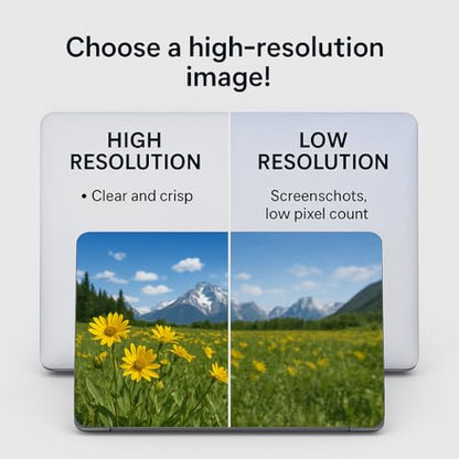 Custom Laptop Skin Upload Your Design - Laptop Skin Vinyl Decal for Any Size Laptops