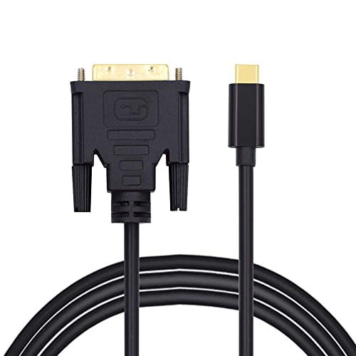 cablecc USB 3.1 Type C USB-C Source to DVI 1080P 60hz Displays Male Monitor Cable for Laptop 1.8m - style: USB-C to DVI