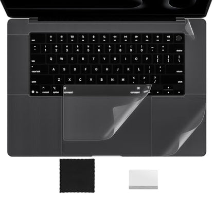 Palm Rest Cover Skin Compatible with 2025 2024 2023 MacBook Pro 16 Inch M4 M3 Chip A3403 A3186 A2991 Trackpad Protector Touch Pad Cover Skin, Apple MacBook Pro 16" Accessories, Clear (4-Piece) - size: 2023+ MacBook Pro 16" M4 M3(Clear)