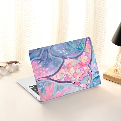 AKIT for MacBook Air 13 inch Case M5 M4 M3 M2 2026-2022, Blue Fish | A3449 A3240 A3113 A2681, Vibrant Pattern Hard Shell Laptop Case+Screen Protector+Keyboard Cover for MacBook Air 13.6 inch - color: Blue Fish