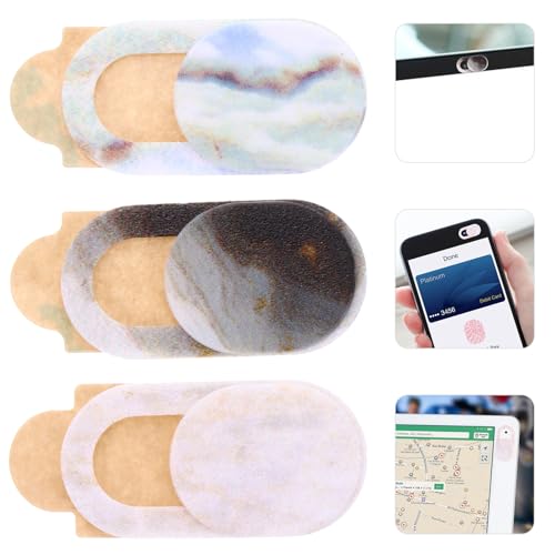 Mikinona 3pcs Webcam Sliding Privacy Covers for Laptop, Tablet, and Smartphone, Ultra-Thin Plastic Camera Protectors with Anti-Peeping Function for Secure Video Calls and Online Meetings