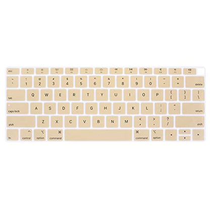 Se7enline for MacBook Pro 13/16 inch Keyboard Cover 2019-2026,Serenity Blue | Silicone Waterproof Dustproof Durable Washable Laptop Accessories US Layout 2023 2022 2021 2020 2019 2018,Gold - color: Gold