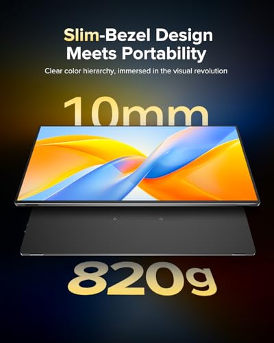 EVICIV Portable Monitor 4K 1200 Nits 16", 3840 * 2400 UHD, 145% sRGB | 2000:1 Contrast, USB-C & MINI HDMI, VESA & Smart Case, Travel Second Screen for Laptop, Computer, Mini PC, Game Consoles - size: 16 Inches