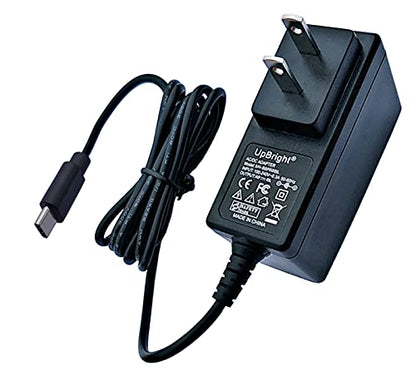 UpBright USB-C 5V AC/DC Adapter Compatible with ARZOPA S1 Table Portable Monitor 15.6 inch 1080P FHD Laptop Monitor USB C HDMI Computer Display HDR External Screen 5VDC Power Supply Battery Charger