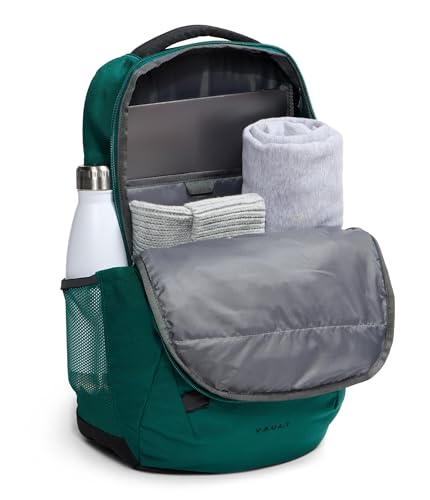 The North Face Vault Everyday Laptop Backpack, Pacific Teal/Blk, OSFA | Commuter Travel Bag, Water-Repellent Finish, Spacious Compartment - color: Pacific Teal/Tnf Black