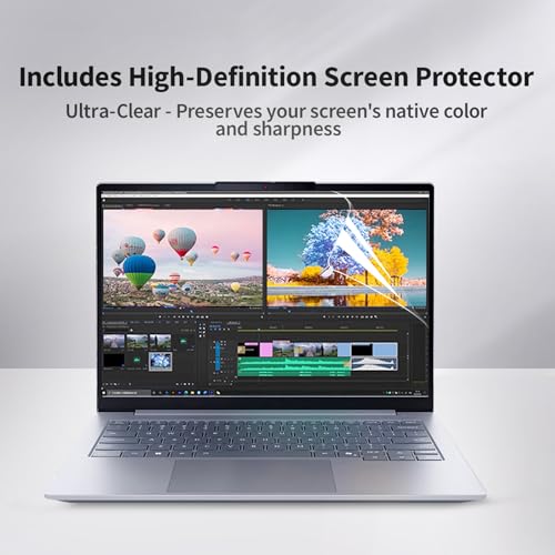 Laptop Case Set for 2026 2025 ThinkBook 14 Gen 9/8 (14”) Scratch-Resistant & Drop-Resistant Hard Shell Frosted Transparent Protective Cover + Keyboard Cover + Screen Film