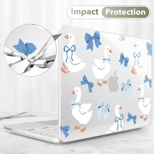 May Chen Compatible with MacBook Neo 13 inch Case 2026 Model A3404, Plastic Hard Shell,Keyboard Cover,Screen Protector,Dust Plug, for MacBook Neo 13" with A18 Pro Chip,Cute Geese - color: Cute geese
