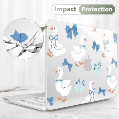 May Chen Compatible with MacBook Neo 13 inch Case 2026 Model A3404, Plastic Hard Shell,Keyboard Cover,Screen Protector,Dust Plug, for MacBook Neo 13" with A18 Pro Chip,Cute Geese - color: Cute geese
