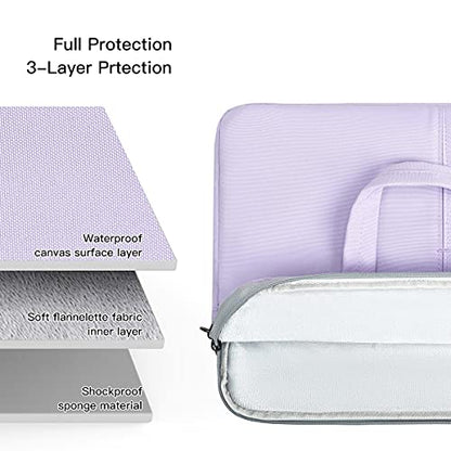 14-15 Inch Laptop Sleeve Shoulder Bag Ladies Women Briefcase for Macbook Pro 14" M5/M4/M3/M2/M1, Macbook Air 15 M5/M4, HP Pavilion x360 14, Dell Inspiron 13, Lenovo Acer ASUS Chromebook 14 Case,Purple - color: Purple, size: 13.5-15 Inch