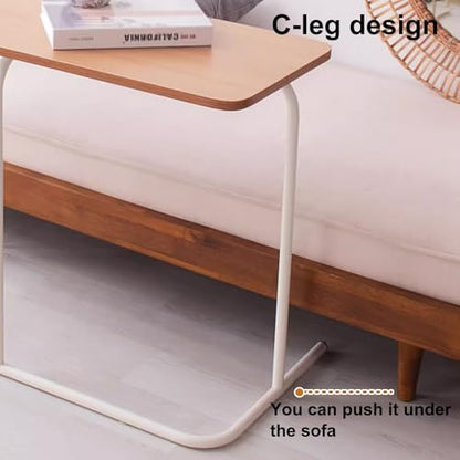 Hospital Bed Tables Particleboard Nightstand, Laptop Bedside Table, C Shaped Side Table, Home Work Sofa Side Table with Silent Feet for Home, Hospitals(90x35x60.5cm) - size: 90x35x60.5cm