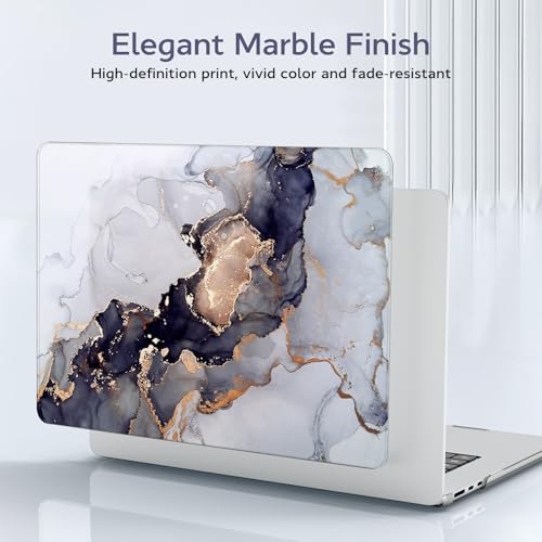 B BELK Compatible with MacBook Air 13 inch Case M5 2026 2025 2024-2022 M4 M3 M2 A3449 A3240 A3113 A2681, Plastic Hard Shell+Keyboard Cover+Screen Protector for MacBook Air 13.6 inch Case, Blue Marble - color: Blue Marble