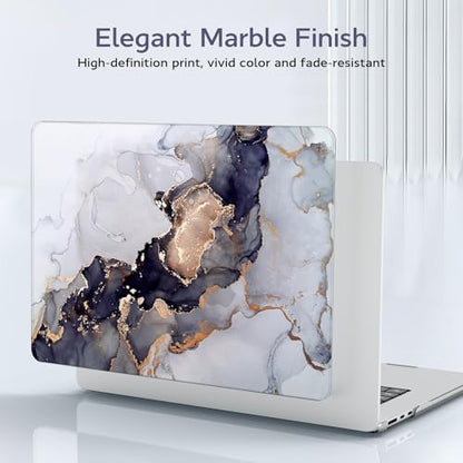 B BELK Compatible with MacBook Air 13 inch Case M5 2026 2025 2024-2022 M4 M3 M2 A3449 A3240 A3113 A2681, Plastic Hard Shell+Keyboard Cover+Screen Protector for MacBook Air 13.6 inch Case, Blue Marble - color: Blue Marble