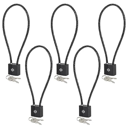 HOX Cable Gun Locks with Keys - Keyed Alike Cable Gun Safe Lock, for Firearm Locking and Safety - color: 5 Pack