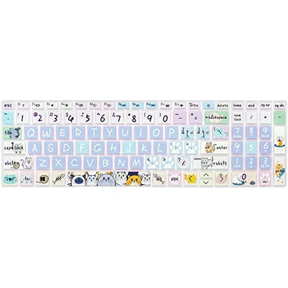 Silicone Keyboard Cover for 15.6 HP Laptop 15-fc 15-fd 15t-fd 15z-fc/HP Pavilion 15-eg 15t-eg 15-eh 15-er, 17z-ca 17-cn 17-cp 17z-cp Model Series,Cute Cat - color: Cute Cat