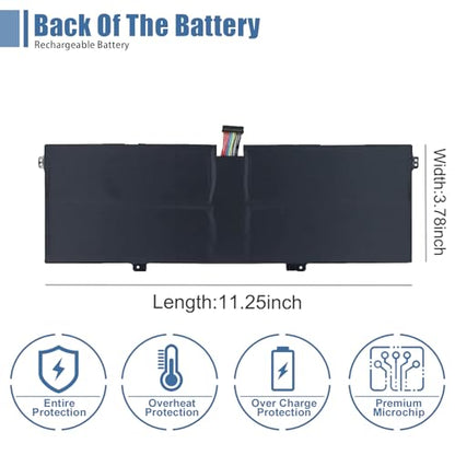 L17C4PH1 Laptop Battery Compatible with Lenovo Yoga C930-13IKB Yoga C930-13IKB Glass Series Notebook L17M4PH1 5B10Q82426 5B10Q82425 7.68V 60Wh 7820mAh - size: 11.45*3.78*0.2 inch L17C4PH1