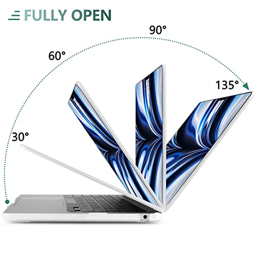 DONGKE Compatible with MacBook Air 13 inch Case M5 M4 M3 M2 2026 2025 2024-2022 A3449 A3240 A3113 A2681, Plastic Hard Shell & Keyboard Cover for MacBook Air 13.6 inch, Matte Clear - color: Matte Clear