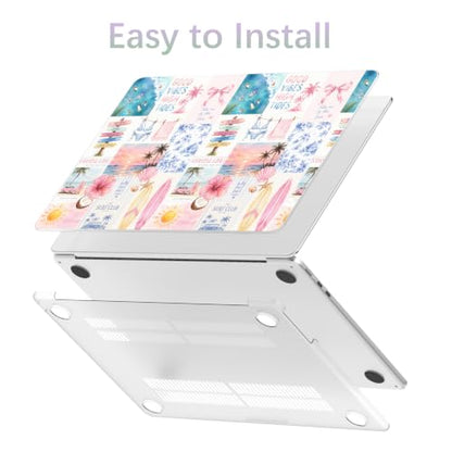 Compatible with MacBook Air 13 inch Case M1 A2337 A2179 A1932 2022 2021 2020 2019 2018 Release, Cute Beach Sunset Collage Protective Hard Shell Matte Cover for MacBook Air 13.3 inch - color: Beach E, size: MacBook Air 13.3 inch M1 A2337 A2179 A1932
