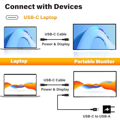GeeekPi 18.5 inch Portable Monitor 1920x1080 IPS Touchscreen 120HZ 1080P Touch Display with HDMI USB-C, Built-in Speakers, Kickstand VESA for Xbox PS4/5 Laptop Mac PC