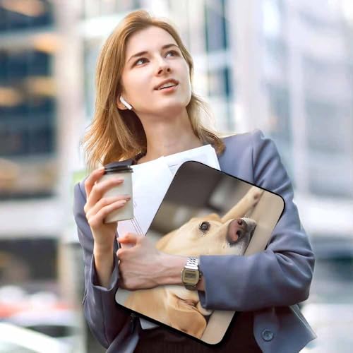 Laptop Sleeve Bag 15.4 15.6 Inch,Yellow Labrador Retriever Cute Dog Protective Polyester Computer Cases Laptop Cover Briefcase Bag Tablet Travel Cover - color: LPS-003
