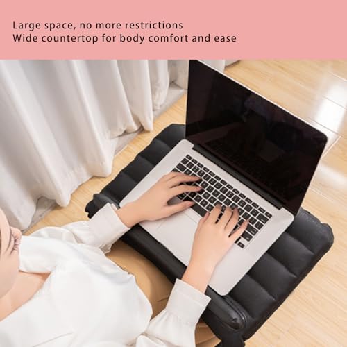 Yosoo Health Gear Inflatable Laptop Desk, Water Defence Portable Gaming Pillow for Lap, Travel Pillow Desk for Working Reading Bed Sofa 56x36 cm