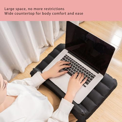 Yosoo Health Gear Inflatable Laptop Desk, Water Defence Portable Gaming Pillow for Lap, Travel Pillow Desk for Working Reading Bed Sofa 56x36 cm