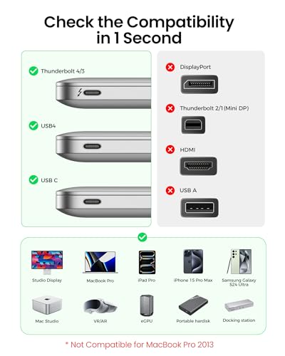 Silkland USB 4 for Thunderbolt 4 Cable 4FT, 40Gbps Data Sync, 8K/6K@60Hz, 240W Charging [USB-IF Certified],Braided USB C to USB C Data Cable Compatible for MacBook, iPhone 17, Mac mini, SSD, Docking - size: 4FT