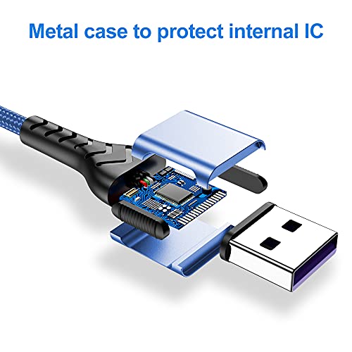 USB-C Charger, 16ft Fast Charging USB-C Cable, Compatible with iPhone 15 Pro/Plus/Max/Android - Blue - color: Blue, size: 16ft 1