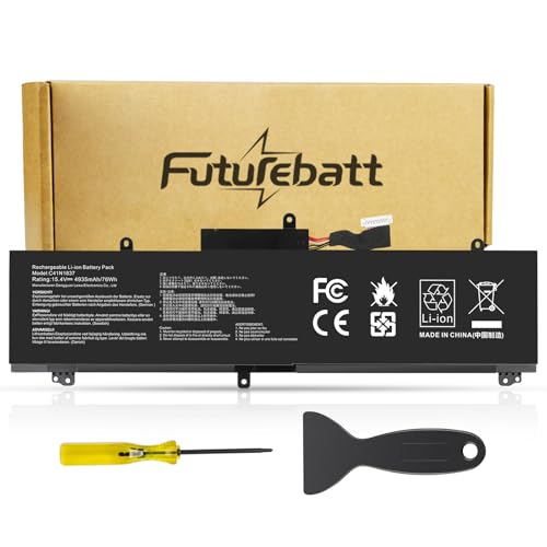 C41N1837 Battery Replacement for Asus Rog Zephyrus GA502 GA502D GA502DU GA502GU GA502IV GU502 GU502DU GU502GV GU502LU GU502LW GU502LV GX502LXS GX502GV GX502GW GU532 GX532 GU532GU GU532GV GX532GV - size: C41N1837 12.60*5.28*1.06 in