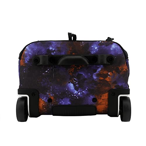 J World Lunar Rolling Backpack. Laptop Bag With Wheels. Wheeled Carry-On Travel Luggage, Galaxy, 19.5 x 13 x 8 Inches - color: Galaxy