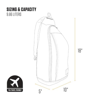 Carhartt Durable Sling Bag, Crossbody Backpack with Side Release Buckle, Tablet Sleeve and Adjustable Strap, Gravel, 10L - color: Gravel