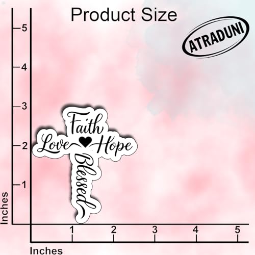 (3Pcs) Faith Love Hope Blessed Stickers Christian Inspirational Bible Verse Quote Religious Scripture Prayer Gifts Waterproof Vinyl Decal Kindle Water Bottle Bumper Car Hard Hat Phone Laptop 3"x2.8" - color: Faith Love Hope Blessed