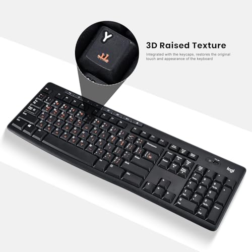 2PCS Korean Keyboard Stickers Letters with Tweezer - 3D Hangul Keyboard Letter Replacement Stickers, Korean Alphabet for Laptop Computer PC Desktop Keyboard, Peel-Off Film, Only Leave Letters,Orange - size: Korean-Orange