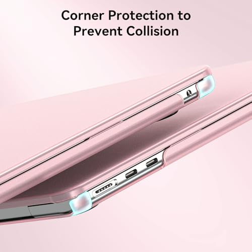 BlueSwan for MacBook Air 13 inch Case, M5 M4 M3 M2 2026-2022 Laptop Cover | 100% Match Official Color, Matte Grippy Texture, Scratch Resistant, Easy to Snap on, Air 13.6 Protective Hard Shell - color: Matte Pink