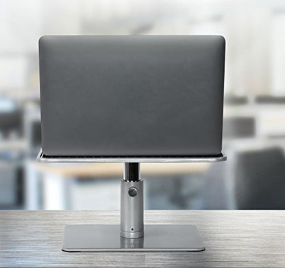 Mount-It! Adjustable Height Laptop Stand for MacBook Pro, Ergonomic Desk Riser for 11-15 Inch Laptops and 24-32 Inch Monitors