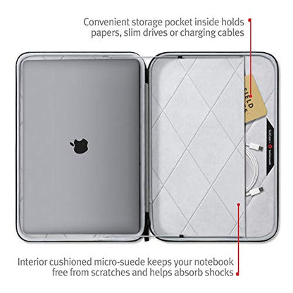 Twelve South Suitcase for 16 inch MacBook Pro (2019 – 2020)| Tailored Protective Rigid Case with Interior Pocket and Leather Handle - size: 16 Inch Laptop